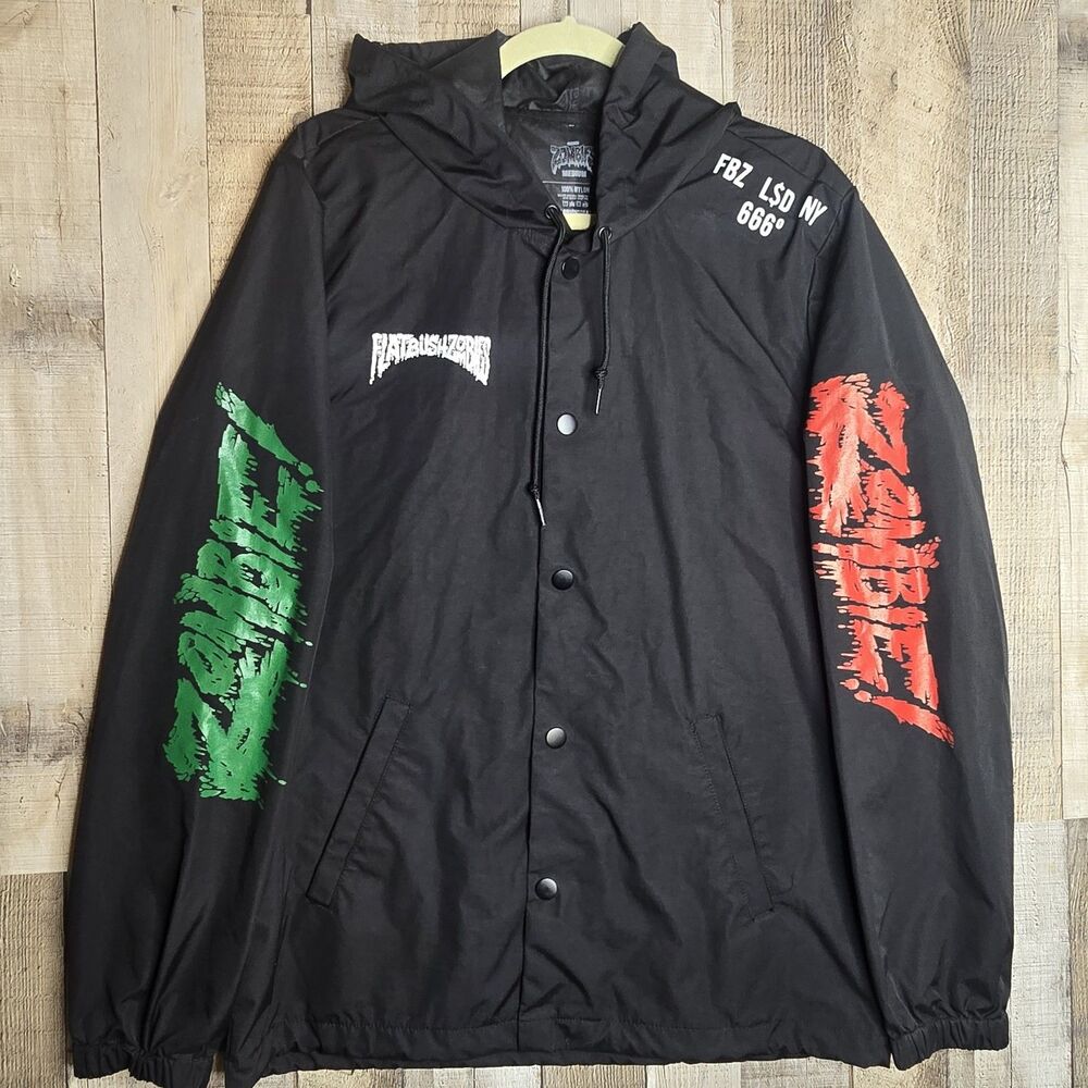 Flatbush Zombies Jacket The Glorious Dead Mens Medium Windbreaker